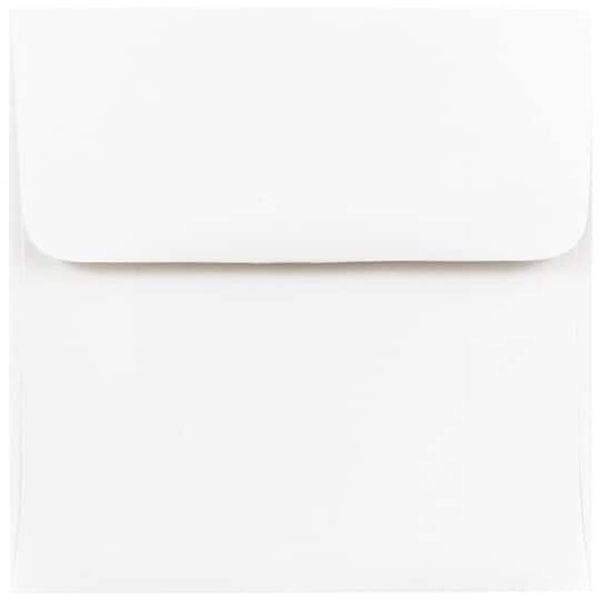 JAM Paper 4.5" White Square Invitation Envelopes